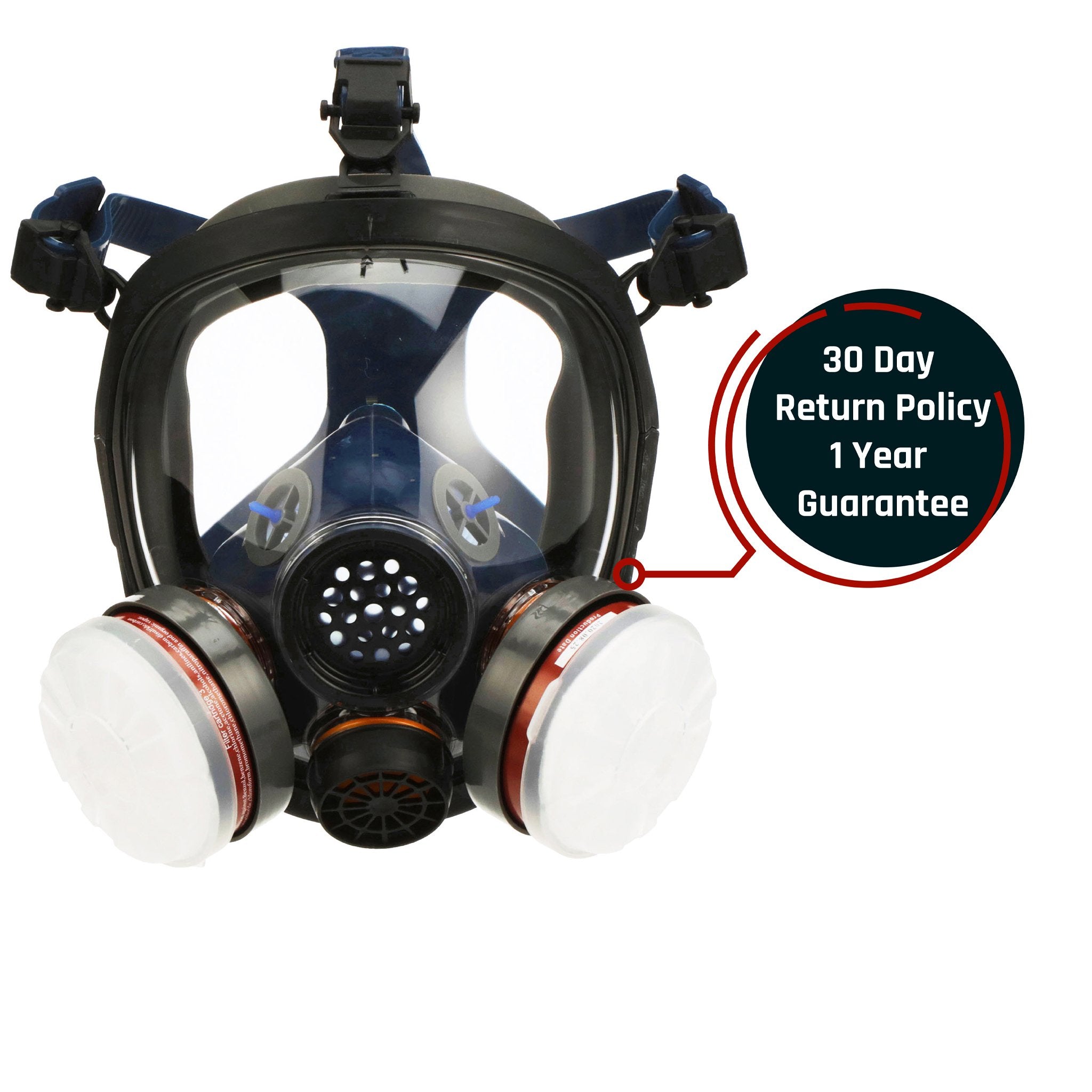PD - 100 Inferno Red - Full Face Respirator Mirrored Gas Mask  - Parcil Safety