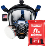 PD-100 Organic Vapor Full Face Respirator Mask - FREE PD-452 Emergency Fire Extinguisher Blanket! Image