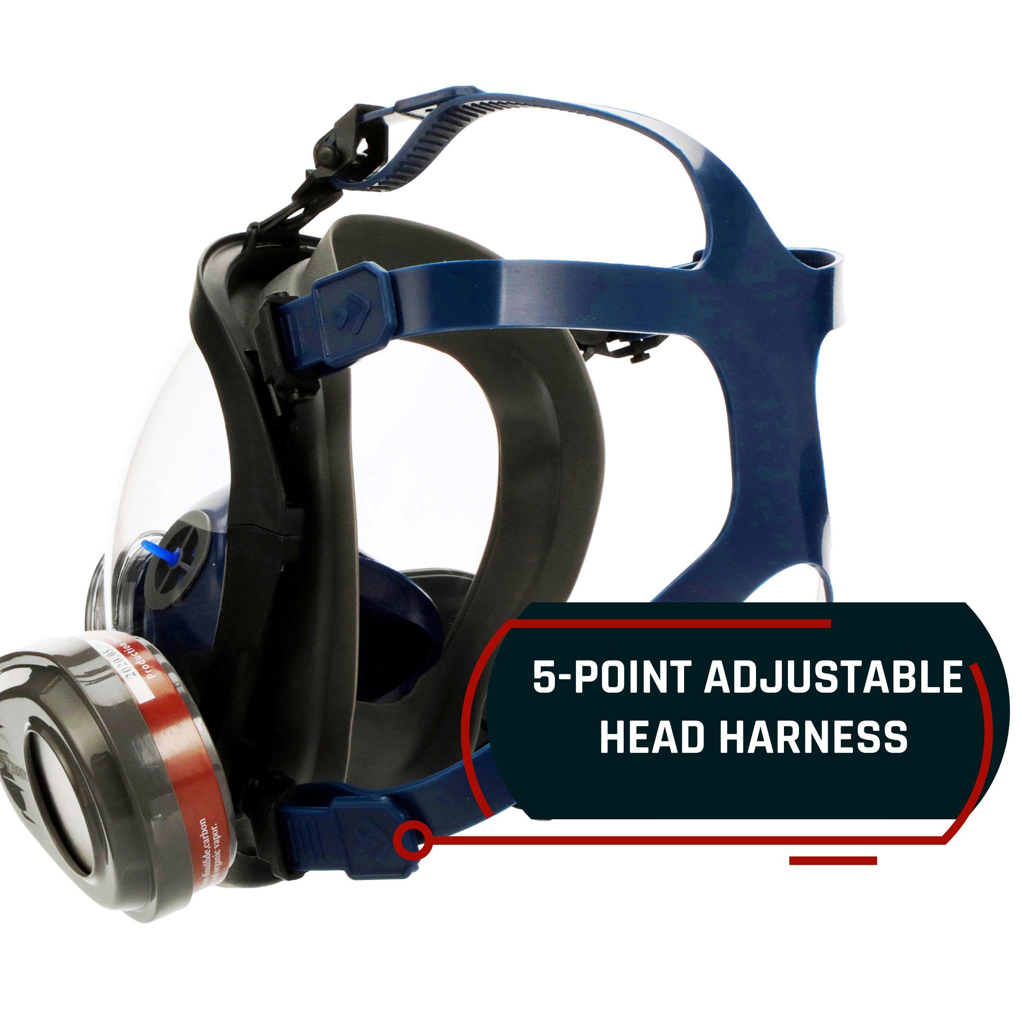 PD - 101 Burnt Bronze Mirrored - Full Face Respirator Gas Mask with Organic Vapor and Particulate Filtration - Parcil Safety Respirators Back