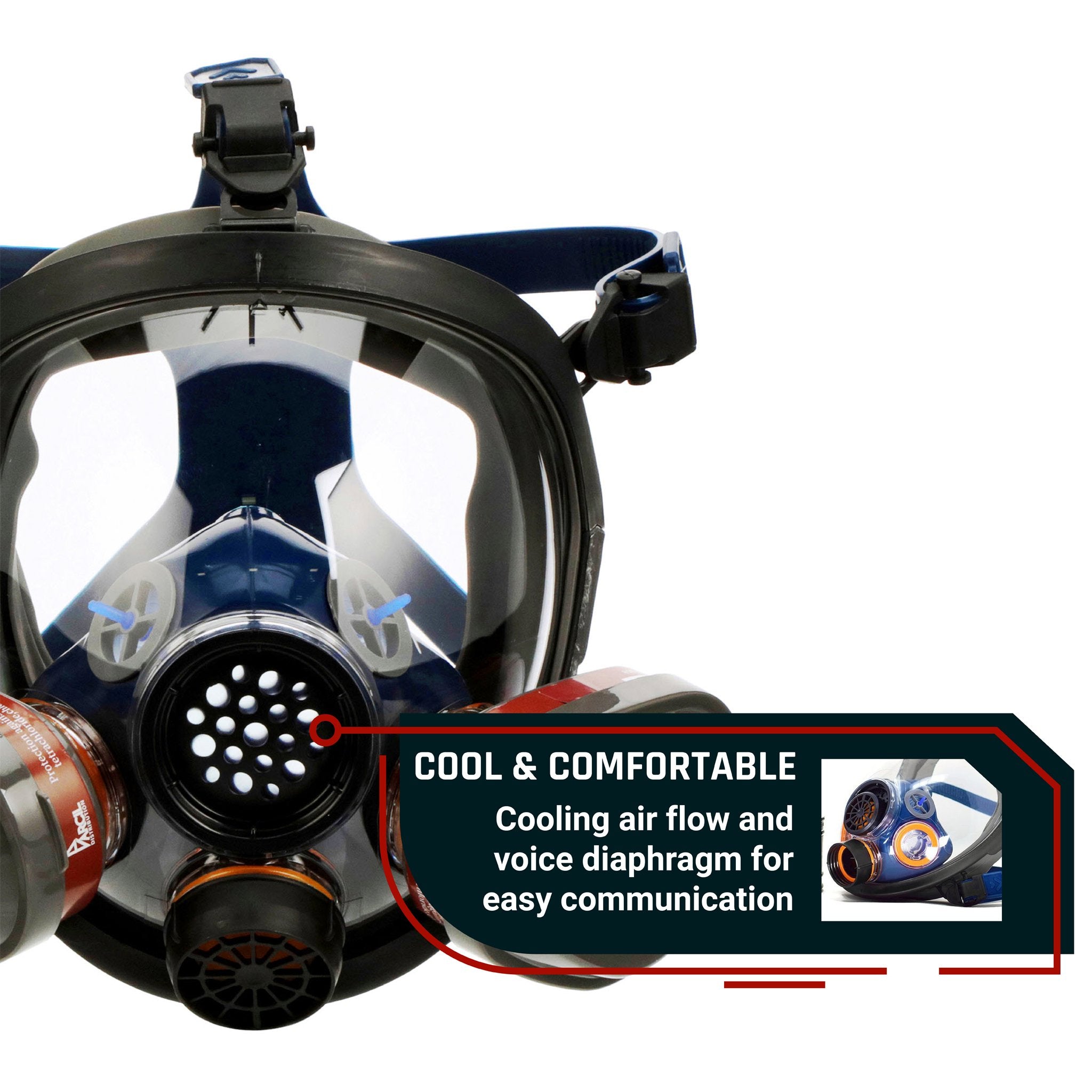 PD - 101 Burnt Bronze Mirrored - Full Face Respirator Gas Mask with Organic Vapor and Particulate Filtration - Parcil Safety 