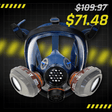 PD-101 Full-Face Industrial Air Purifying Respirator (APR) with A1 Organic Vapor (OV) with P2 Particulate Filter Canister Image