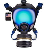 ST-100X Arctic Blue Mirrored - Full Face Respirator Gas Mask with Organic Vapor and Particulate Filtration