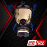 ST-100X Burnt Bronze Mirrored - Full Face Respirator Gas Mask with Organic Vapor and Particulate Filtration