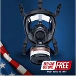 ST-100X Clear Full-Face Survival Gas Mask with A2P3 R Organic Vapor and Particulate Protection Image