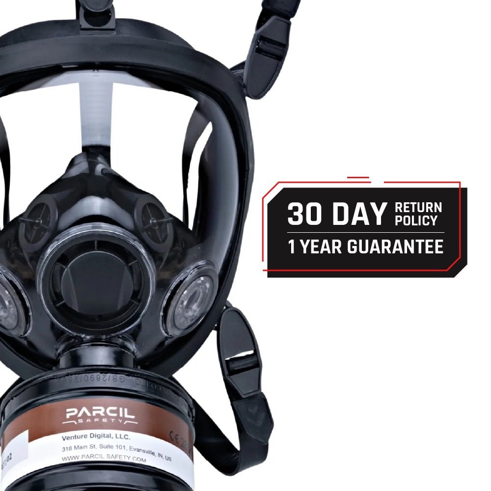 ST - 100X Clear Full - Face Survival Gas Mask with A2P3 R Organic Vapor and Particulate Protection - Parcil SafetyGas MasksGas MasksParcil Safety