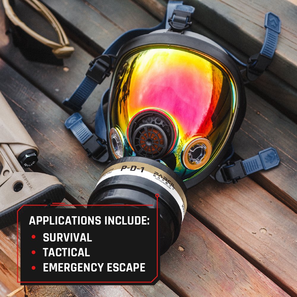 ST - 100X Full - Face Survival Gas Mask with Organic Vapor and Particulate Protection - Parcil SafetyGas MasksGas MasksParcil Safety