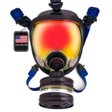 ST-100X Inferno Red Mirrored - Full Face Respirator Gas Mask with Organic Vapor and Particulate Filtration