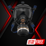 ST-100X Smoke Black Tinted Full Face Respirator Gas Mask with Organic Vapor and Particulate Filtration