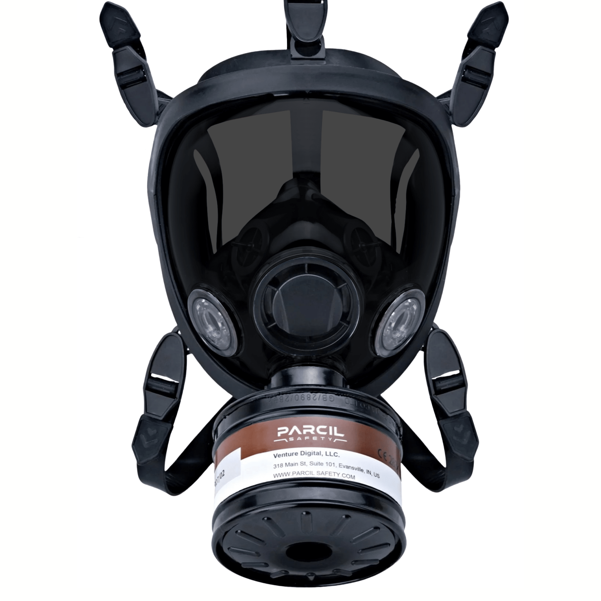 ST-100X Smoke Black Tinted Full Face Respirator Gas Mask with Organic Vapor and Particulate Filtration - Parcil SafetyGas MasksGas MasksParcil Safety