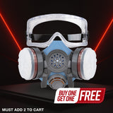 T-60 Half Face Respirator Gas Mask & C-10 Goggles with Organic Vapor and Particulate Filtration