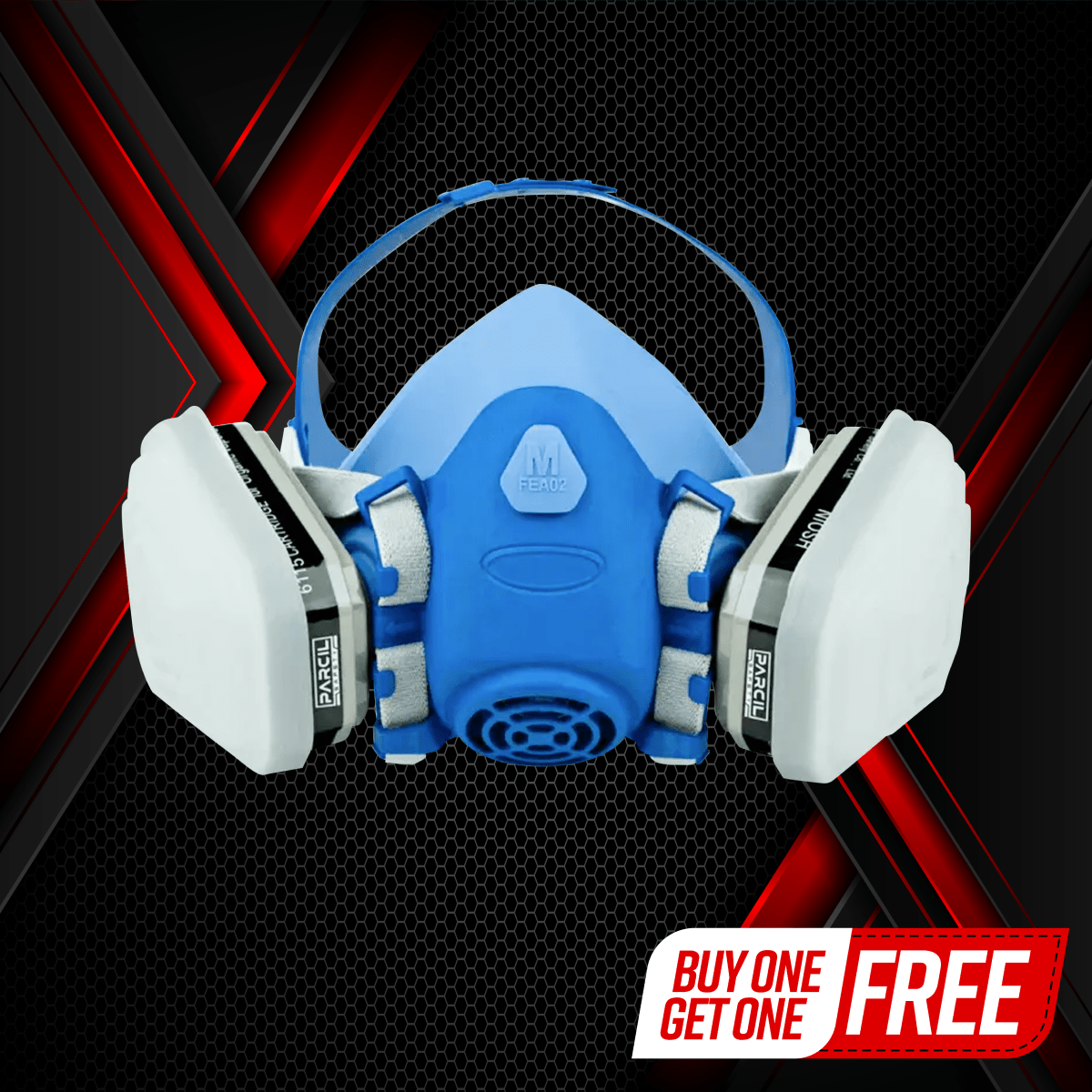 UltraSeal Half - Face Respirator with ProGuard OV/P95 Organic Vapor Bayonet Cartridge NIOSH - Approved T - 71/T - 81 - Parcil SafetyRespiratorsRespiratorsParcil Safety